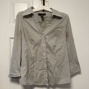 Striped Button-Up Shirt